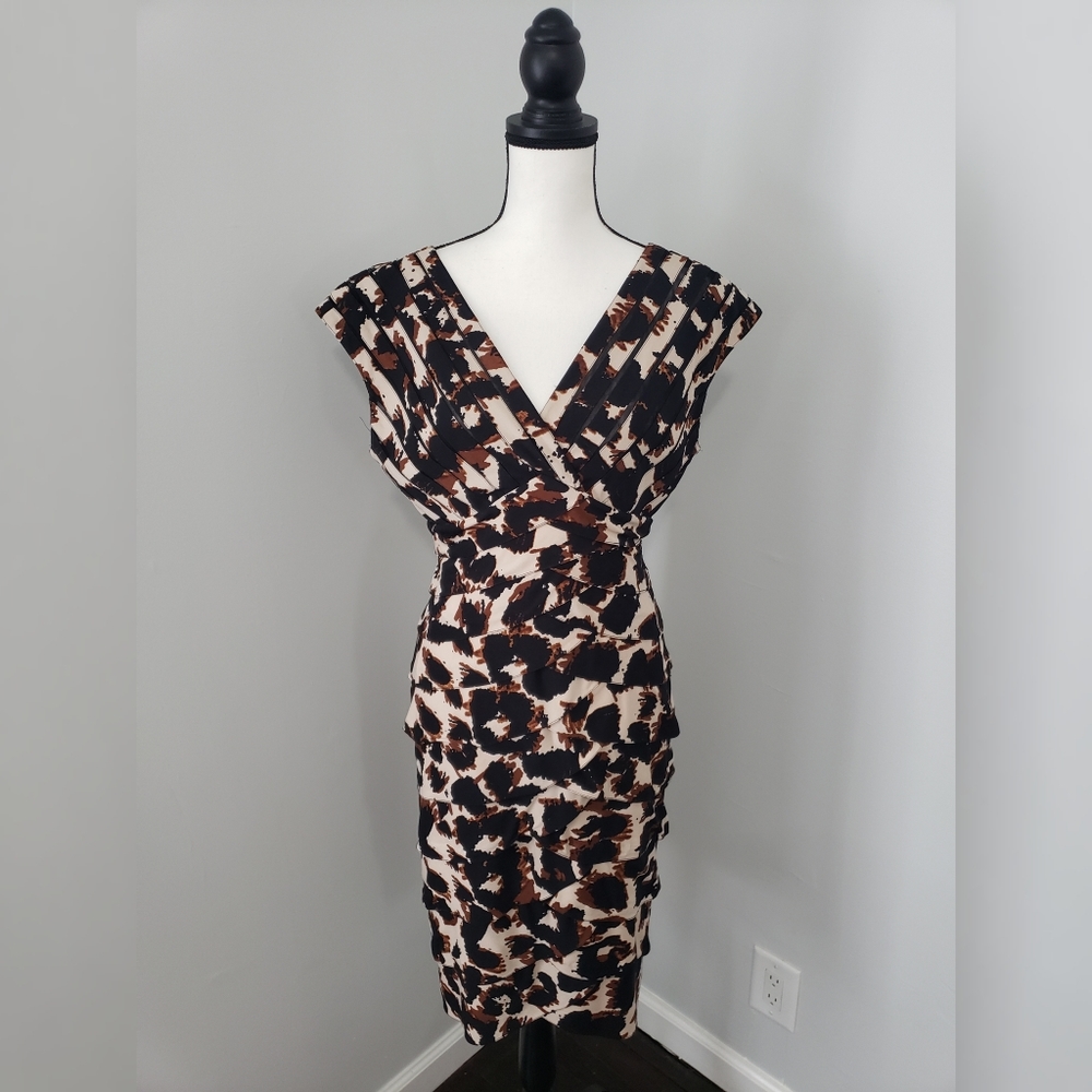 Printed V-neck Dress